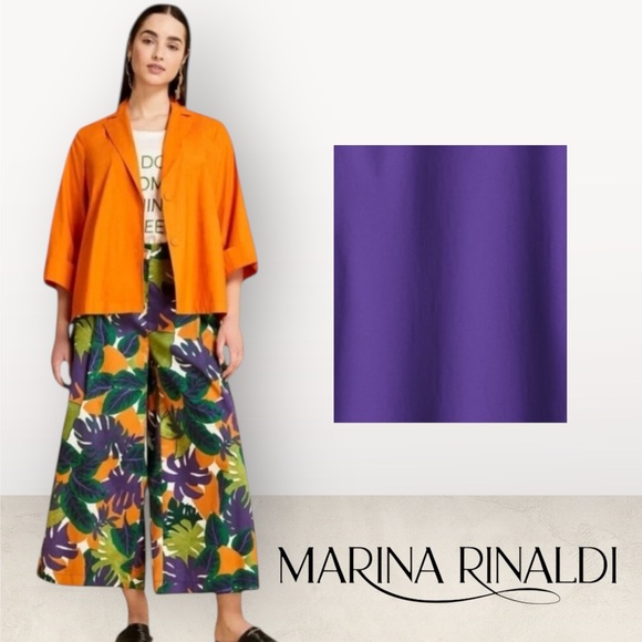 Voyage by Marina Rinaldi Purple Open Front Jacket Blazer Plus Size US 20 $455.00